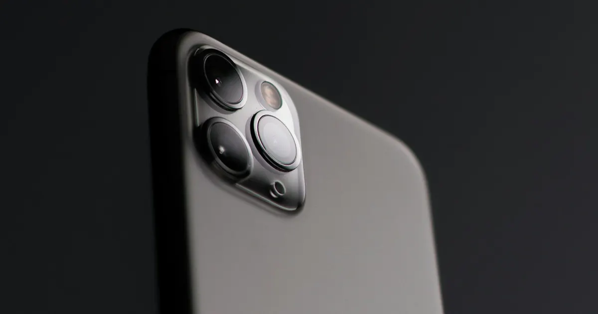 Dark iPhone Pro with triple camera