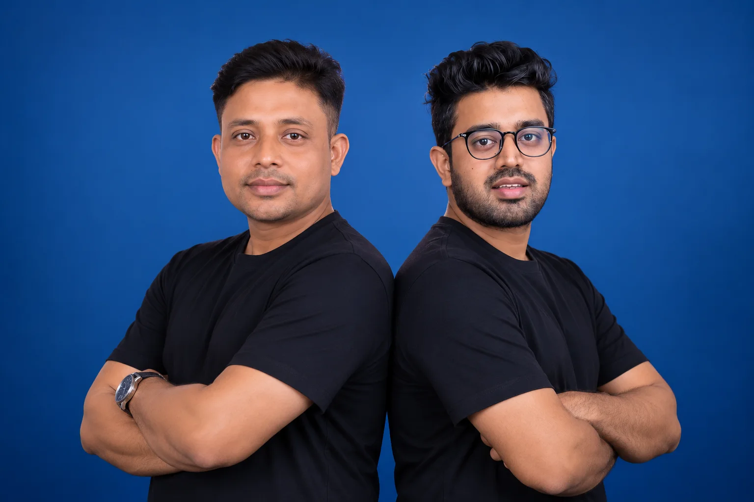 The iFix Guwahati team — two repair technicians standing back to back, ready to welcome the next member